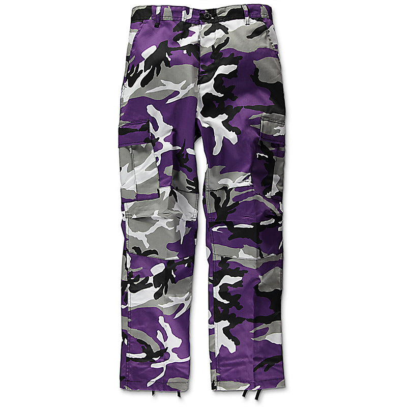 Men's cargo pants in modern camouflage style with a variety of practical pockets Lisslune
