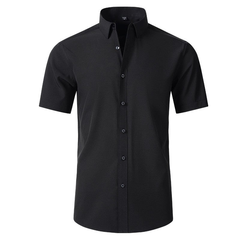 Men's short-sleeve shirt with modern button details and high-quality cotton Lisslune
