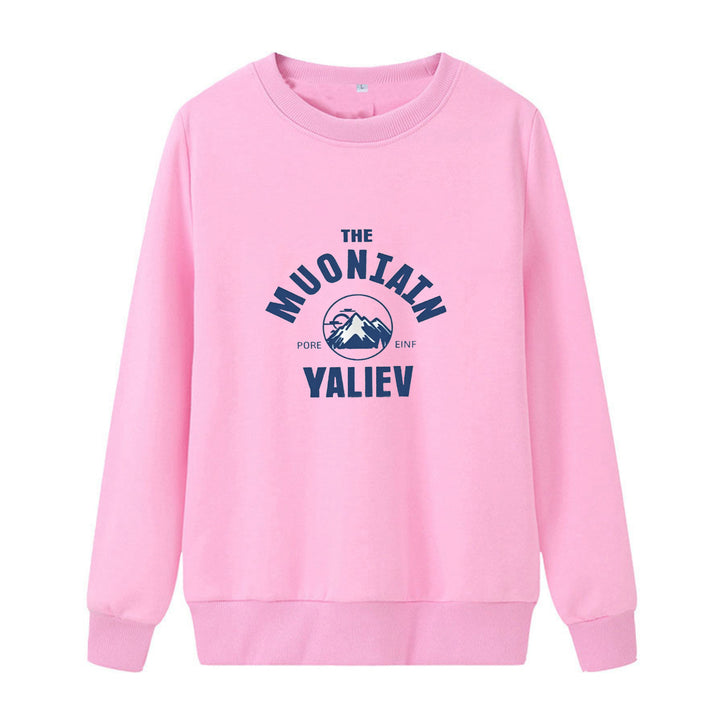 Women's cozy sweatshirt with front mountain motif Lisslune