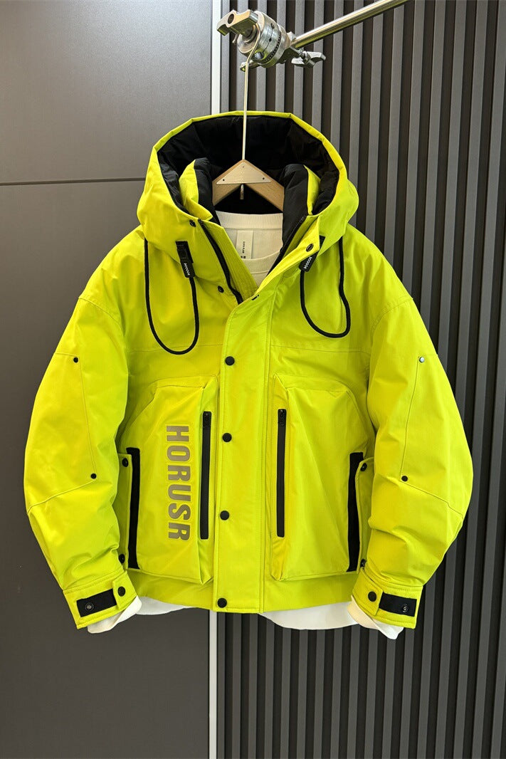 Men's Technical Winter Jacket with Practical Hood Design Lisslune