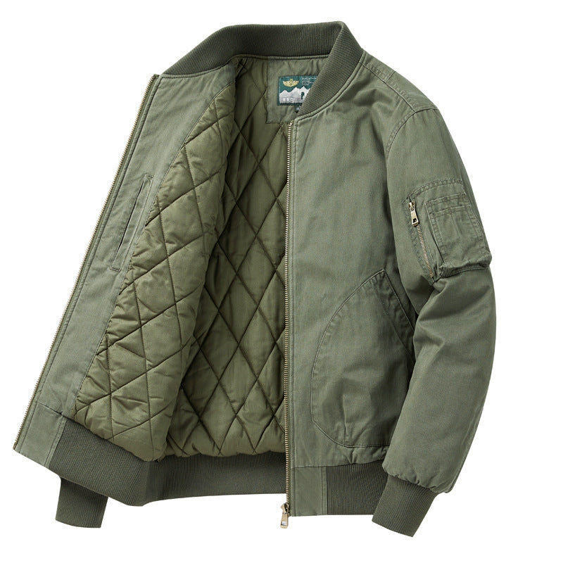 Men's Bomber Jacket with Numerous Practical Pockets Lisslune