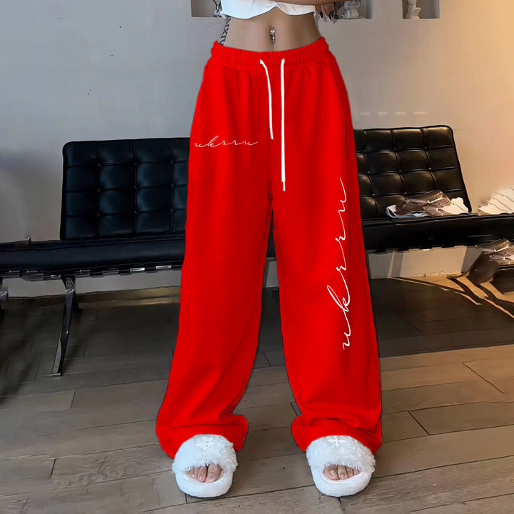 Women's loose leisure pants with elastic waistband and side pockets Lisslune