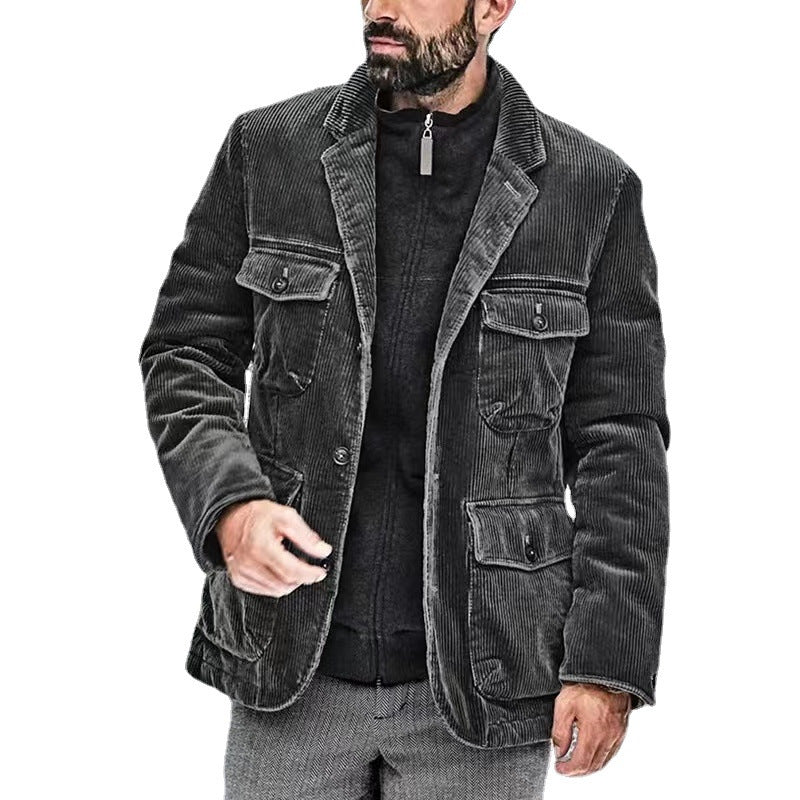 Men's lightweight cord jacket with practical pockets and modern design Lisslune