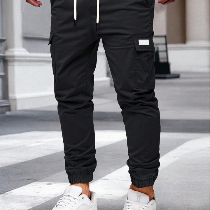 Men's Cargo Joggers with Elastic Waistband and Several Practical Pockets Lisslune