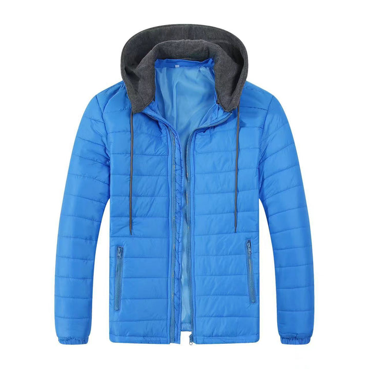 Men's quilted windbreaker jacket with hood Lisslune