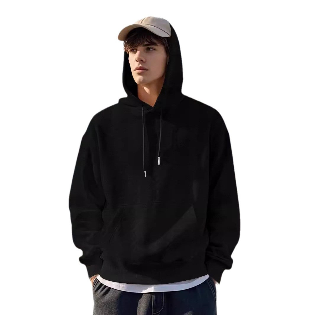 Men's hoodie with textured design and kangaroo pocket Lisslune