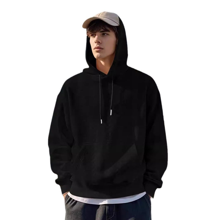 Men's hoodie with textured design and kangaroo pocket Lisslune