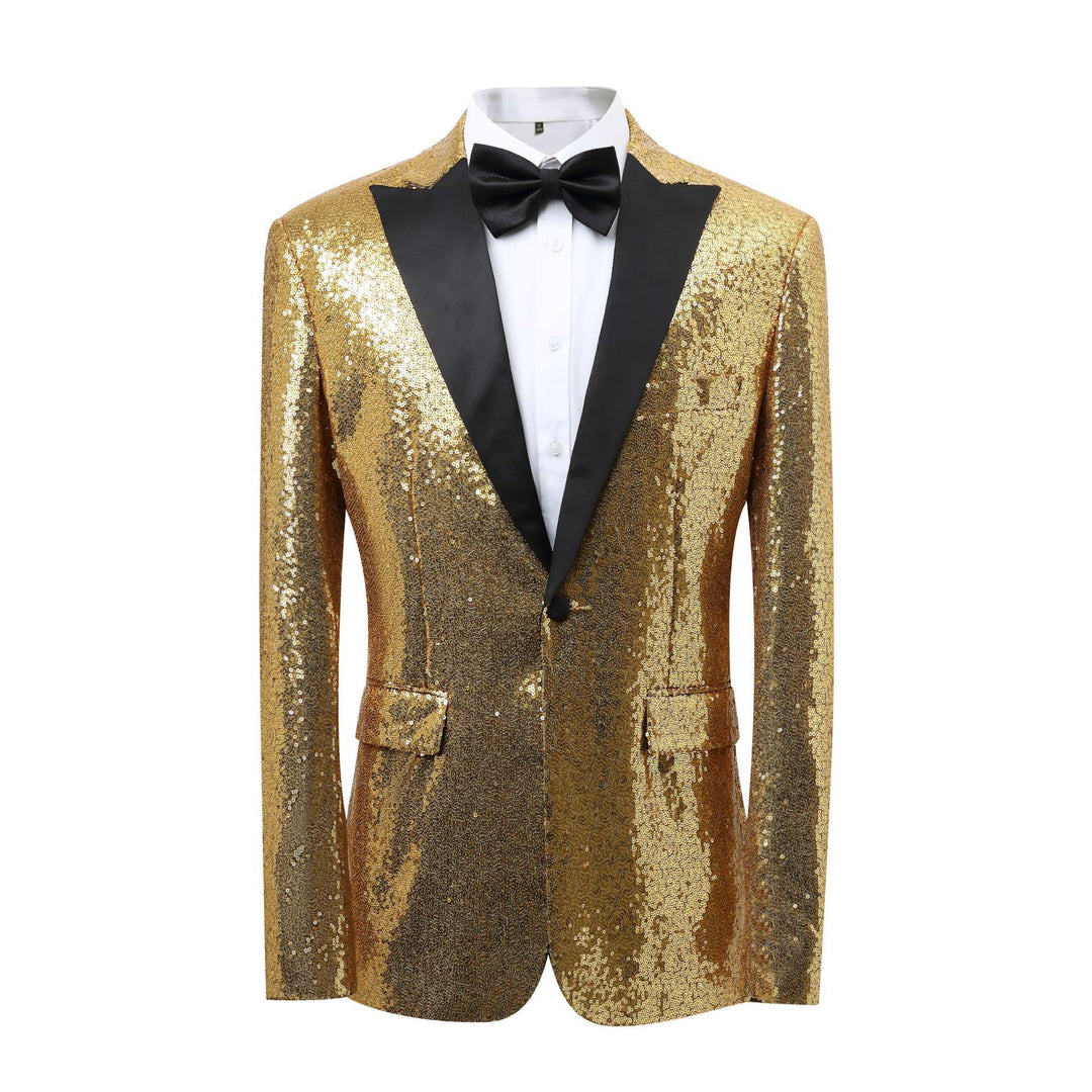 Men's Glamorous Sequin Tuxedo Blazer Lisslune