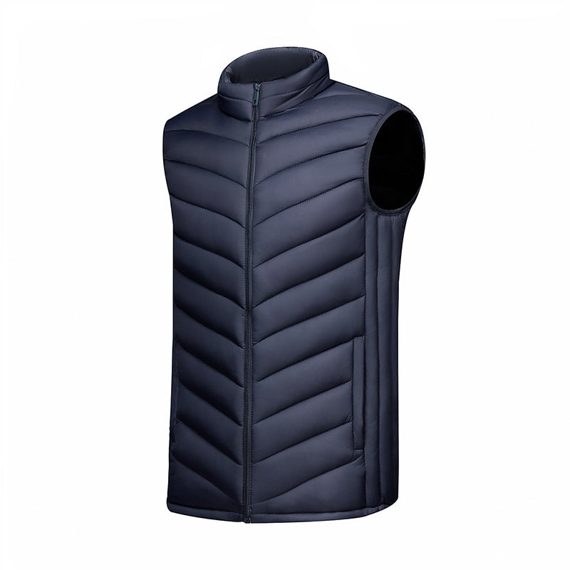 Men's Reversible Vest with Innovative Quilting Technique and Side Slip Pockets Lisslune