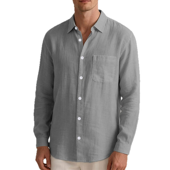 Men's Long Sleeve Shirt made of Breathable Fabric with Elegant Cut Lisslune