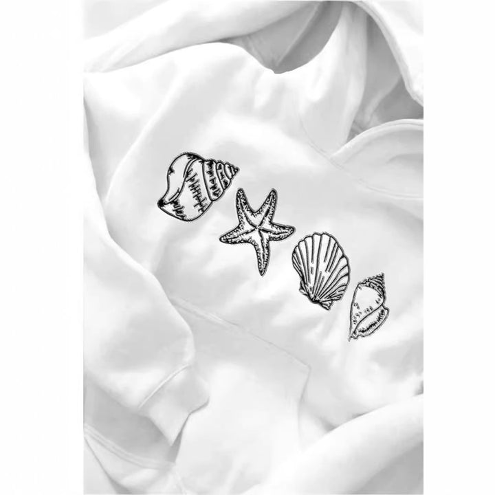 Women's hoodie with maritime motif and soft fabric Lisslune