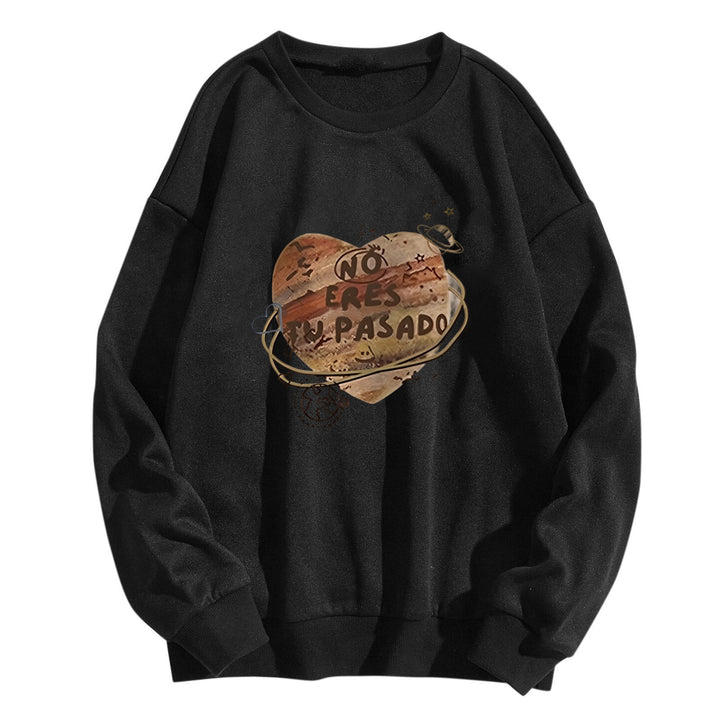 Women casual sweatshirt with creative heart design Lisslune