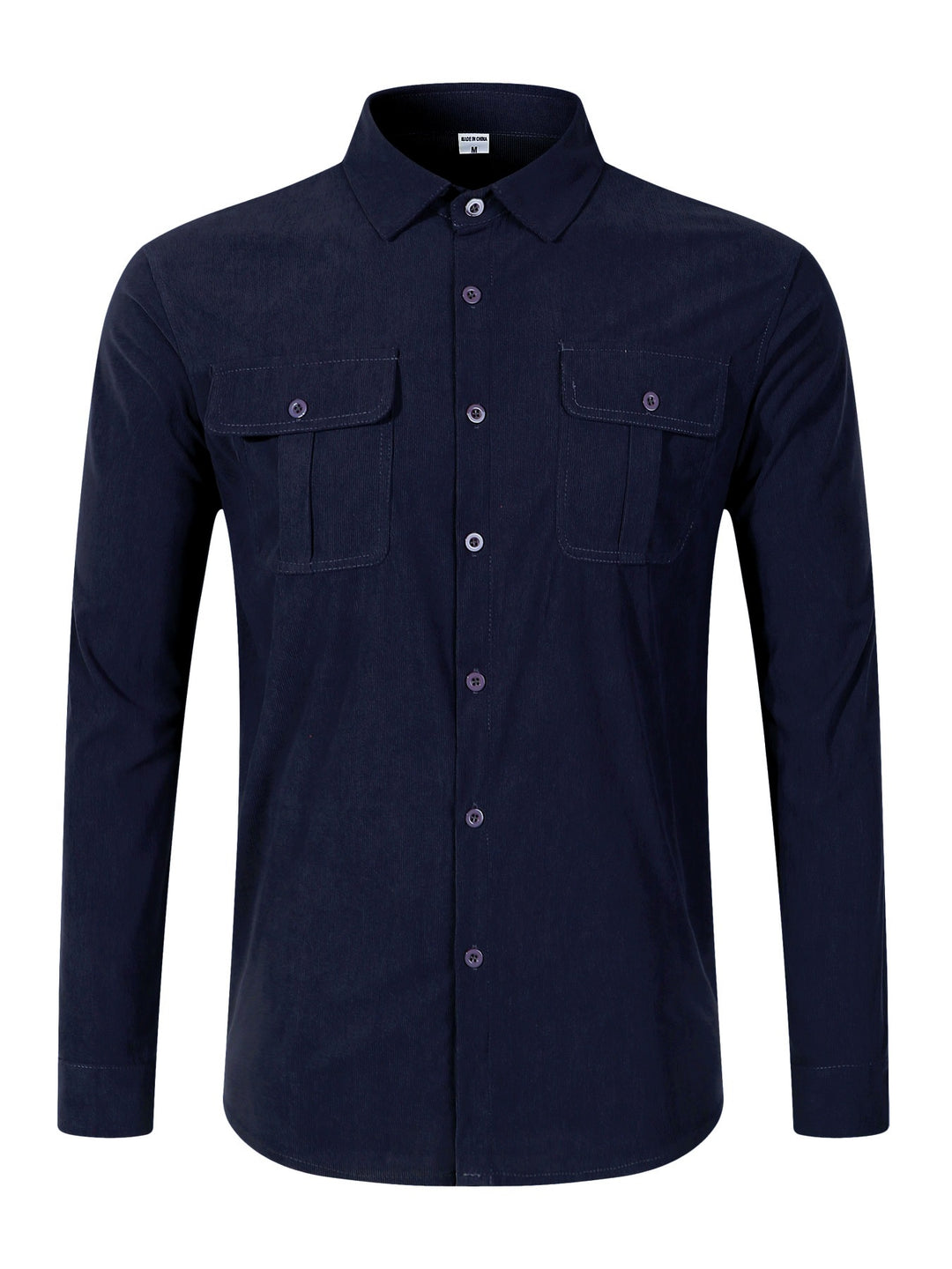 Men's long-sleeve shirt with practical chest pockets and durable fabric Lisslune