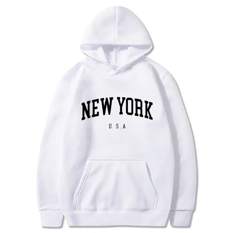 Women's hoodie with fashionable New York print and comfortable fit Lisslune