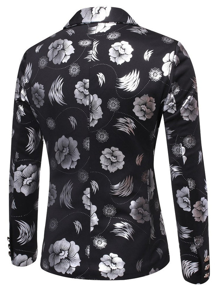 Men's elegant blazer with luxurious floral pattern Lisslune