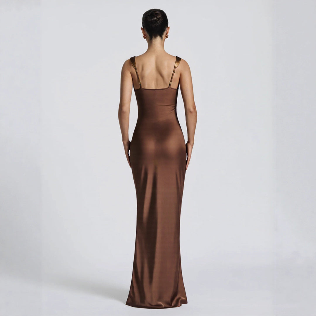 Damen Langarm Abendkleid Lisslune