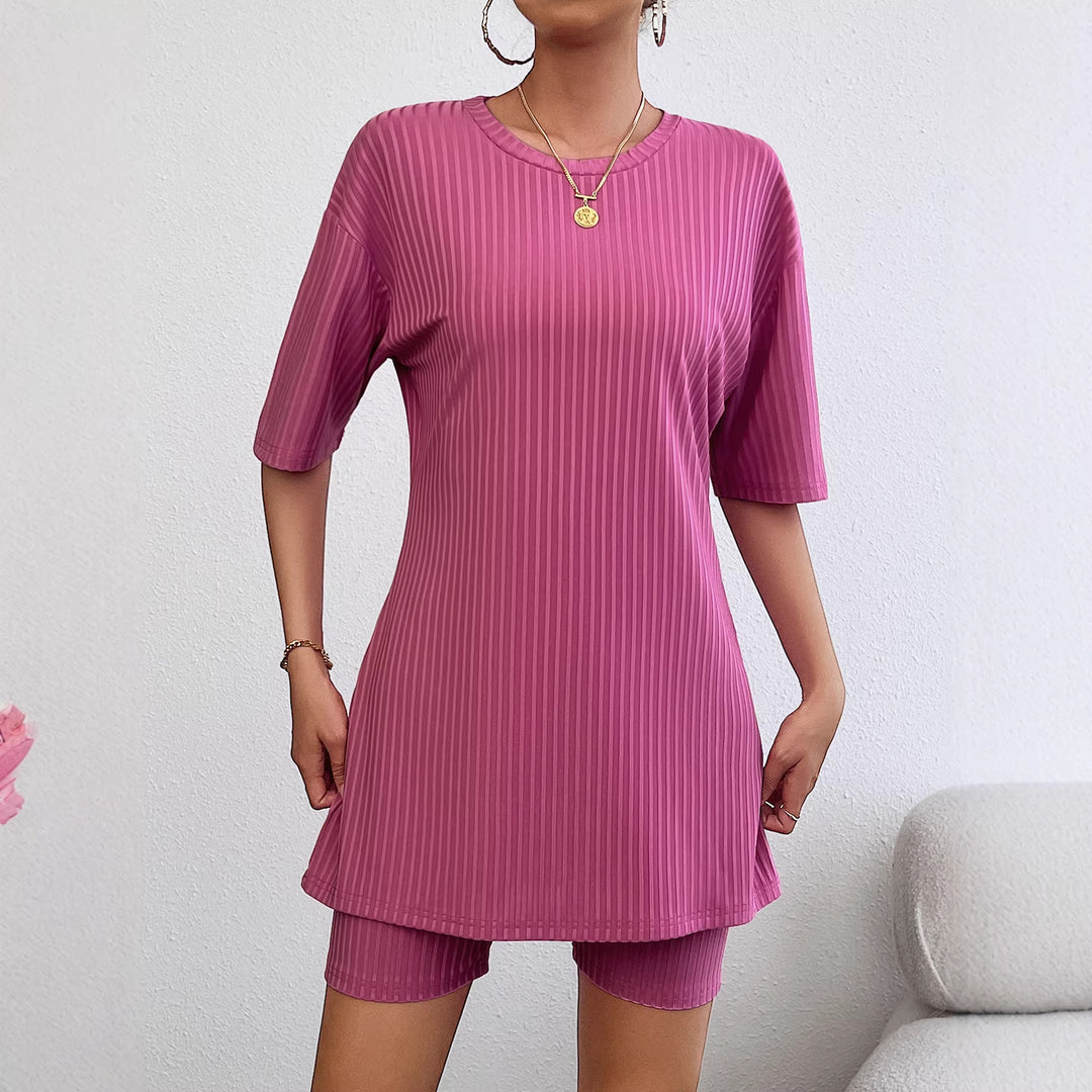 Ladies sporty short-sleeve dress with integrated cycling shorts Lisslune