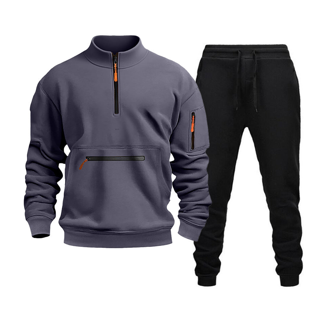 Men's Sports Sweatshirt and Jogging Pants Set Lisslune