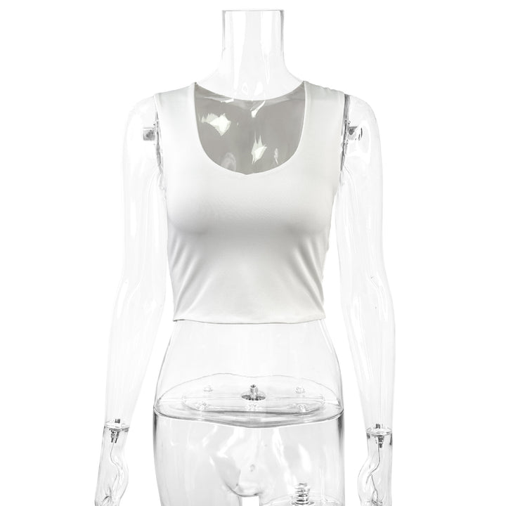 Damen figurbetontes Crop-Top mit tiefem V-Ausschnitt Lisslune