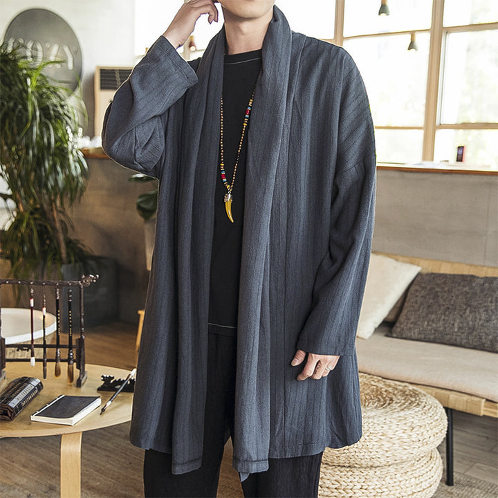 Men's casual kimono jacket with elegant cut and soft fabric Lisslune