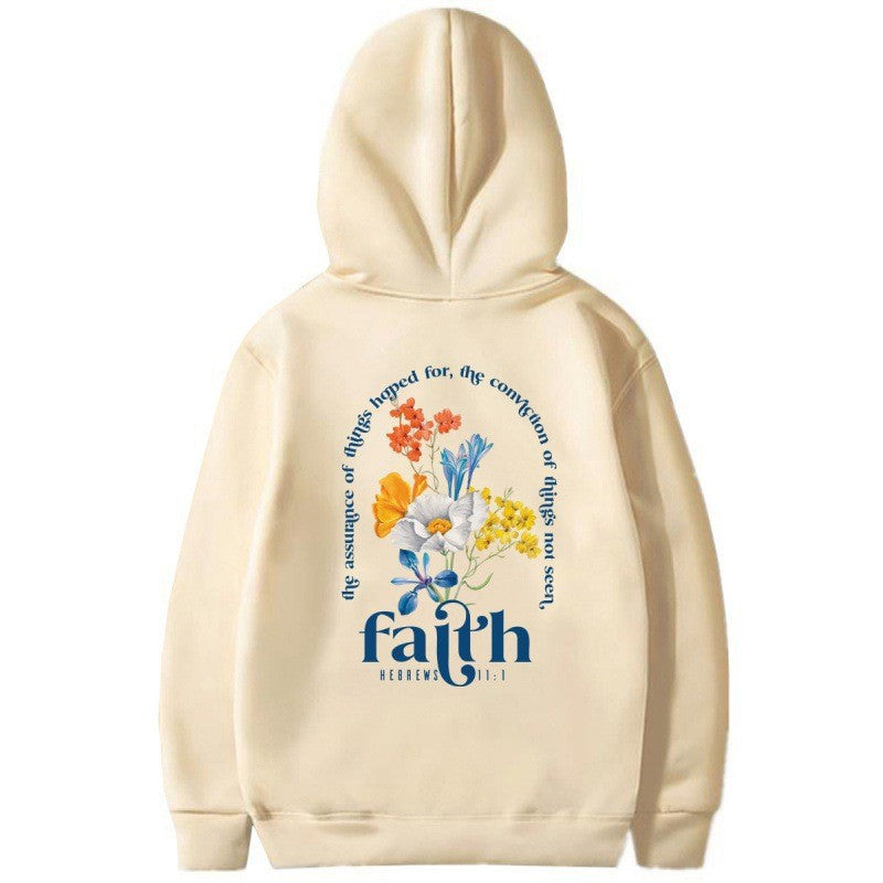 Women’s hoodie with floral lettering and inspiring design Lisslune
