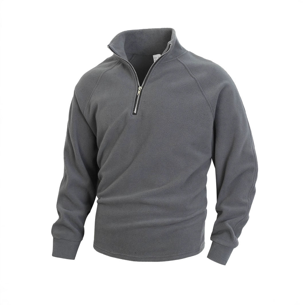Men's fleece pullover with half zipper Lisslune