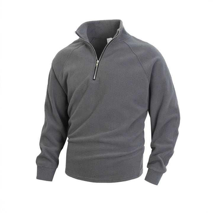 Men's fleece pullover with half zipper Lisslune