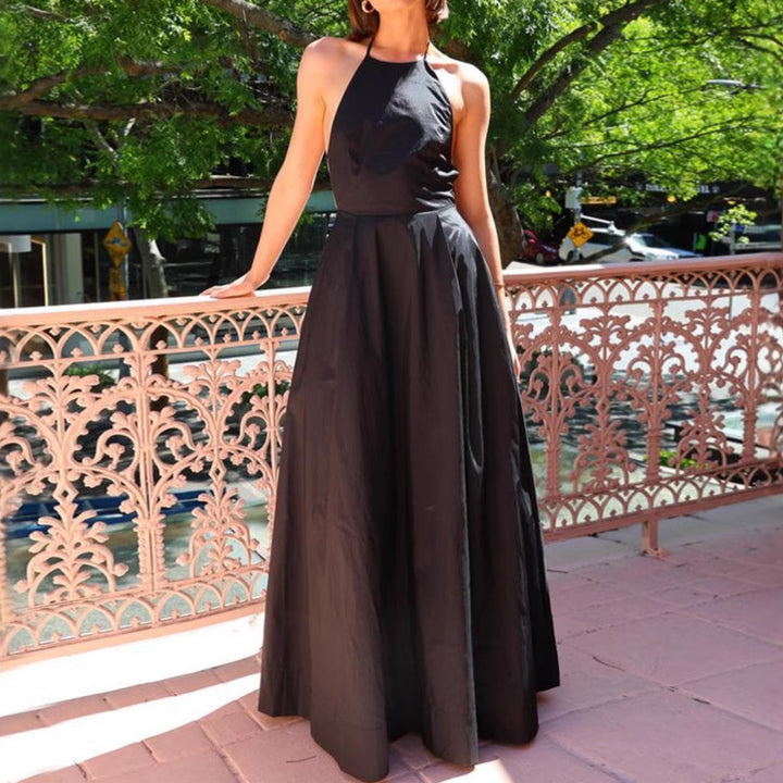 Ladies Maxi Skirt with High Waistband and Elegant Chiffon Overlay