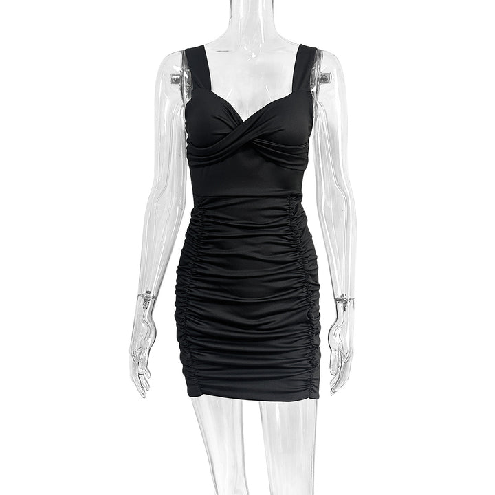 Damen figurbetontes Wickelkleid mit elegantem Rüschen-Design Lisslune