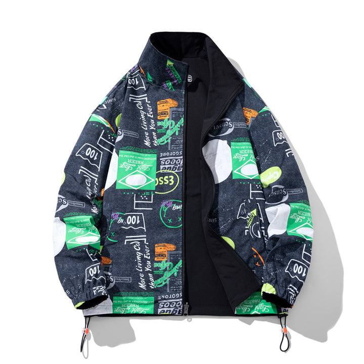 Men's Windproof Transition Jacket with Adjustable Collar and Practical Inner Pockets Lisslune