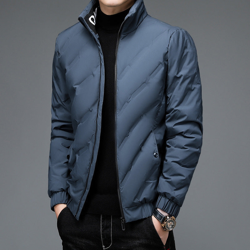 Men's quilted transitional jacket with high protective collar Lisslune