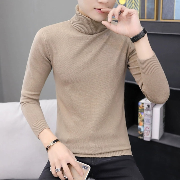Men's comfortable turtleneck sweater Lisslune