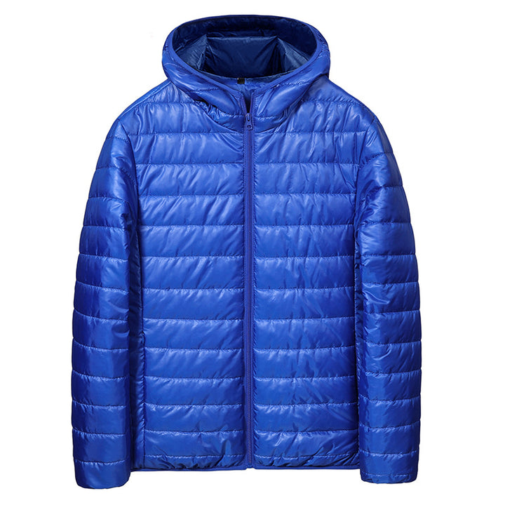 Men's Lightweight Padded Jacket with Hood and Breathable Features Lisslune