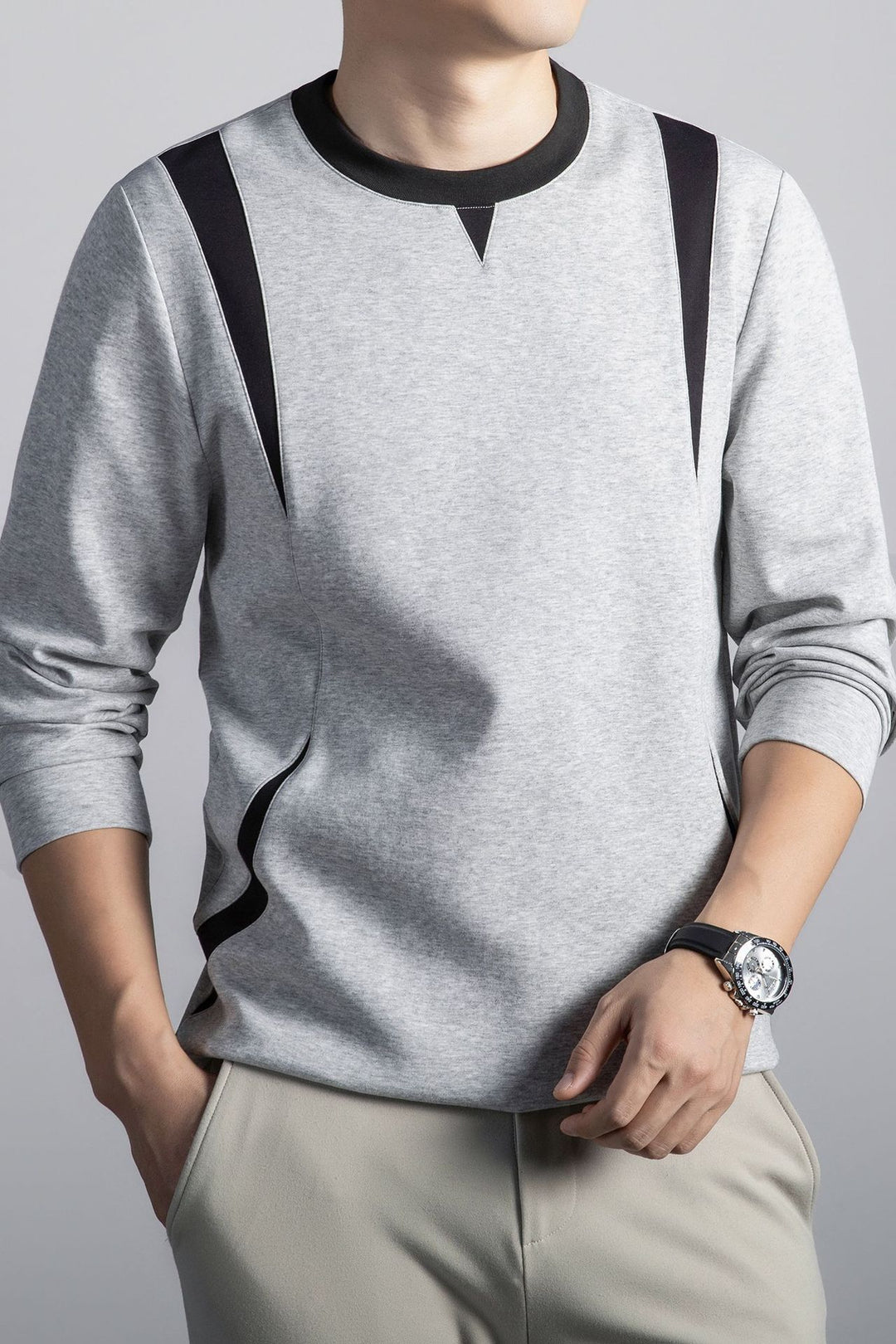 Men's Sporty Sweatshirt with Modern Design Lisslune