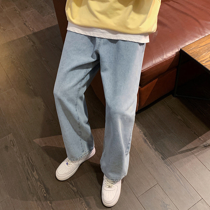 Men's Casual Cargo Pants with Loose Legs and Elastic Waistband Lisslune