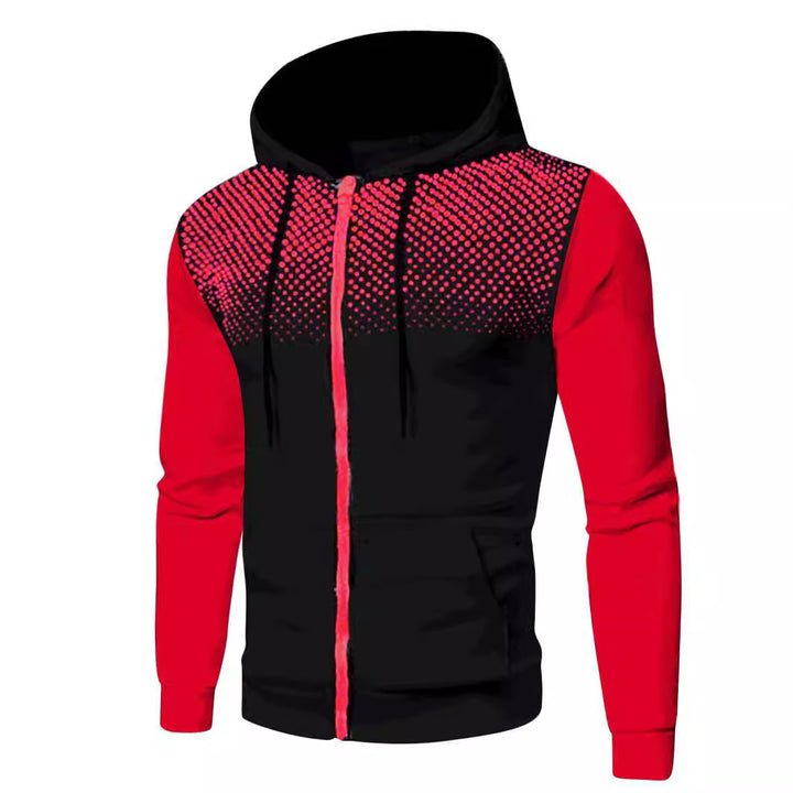Men's sporty hooded jacket with contrasting inserts Lisslune