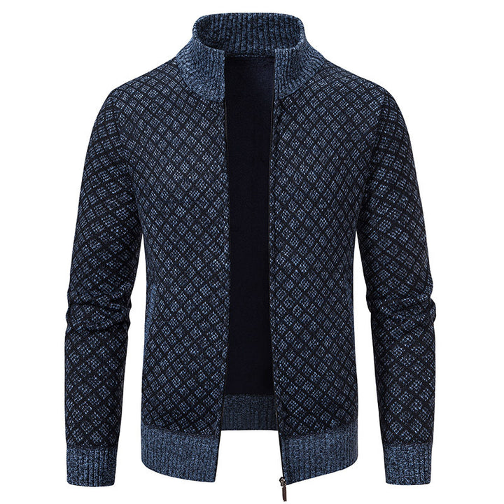 Men's fashionable knitted blazer with textured pattern Lisslune