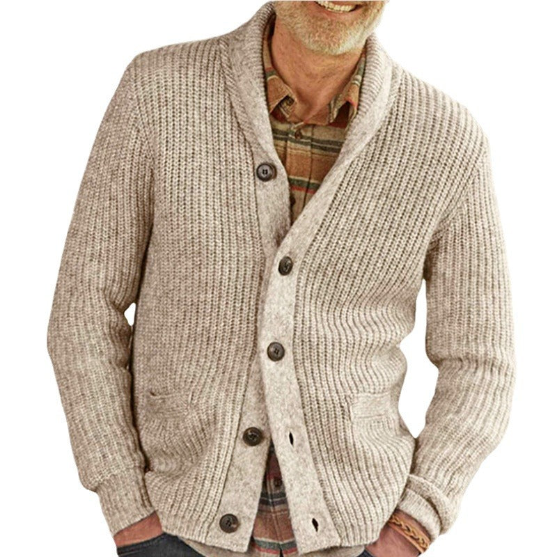 Men's cardigan with textured design and elegant buttons Lisslune