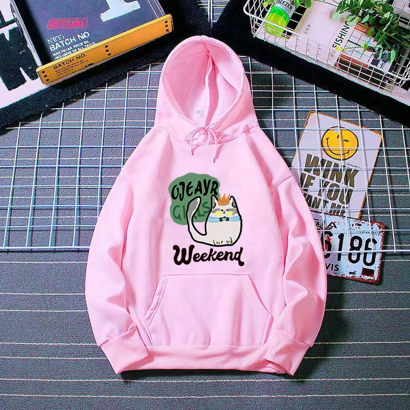 Women's hoodie with playful cat motif Lisslune
