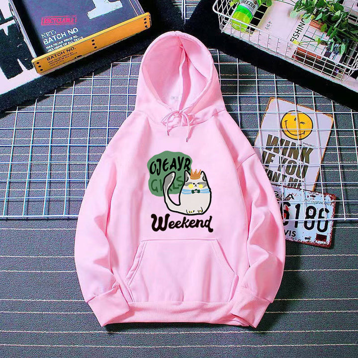 Women's hoodie with playful cat motif Lisslune