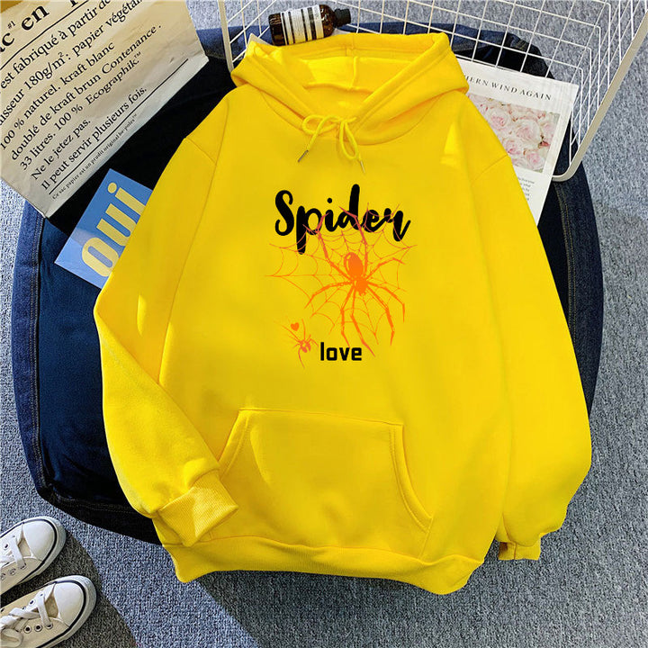 Women's hoodie with creative spider design Lisslune