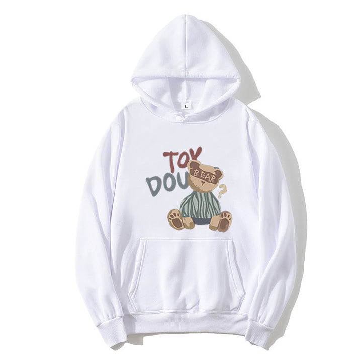 Womens hoodie with playful bear motif Lisslune