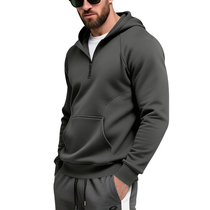 Men's sporty hoodie with modern zipper and practical pockets Lisslune