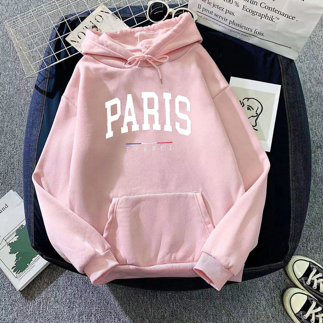 Women's hoodie with large Paris print Lisslune