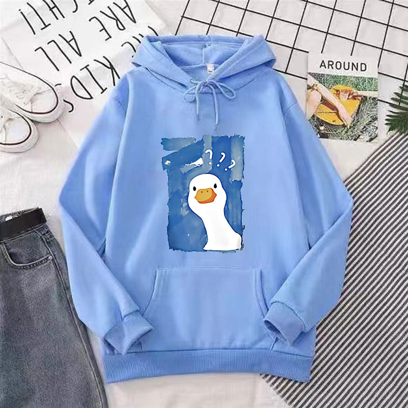 Women's Hoodie with Playful Duck Motif Lisslune 1772613013
