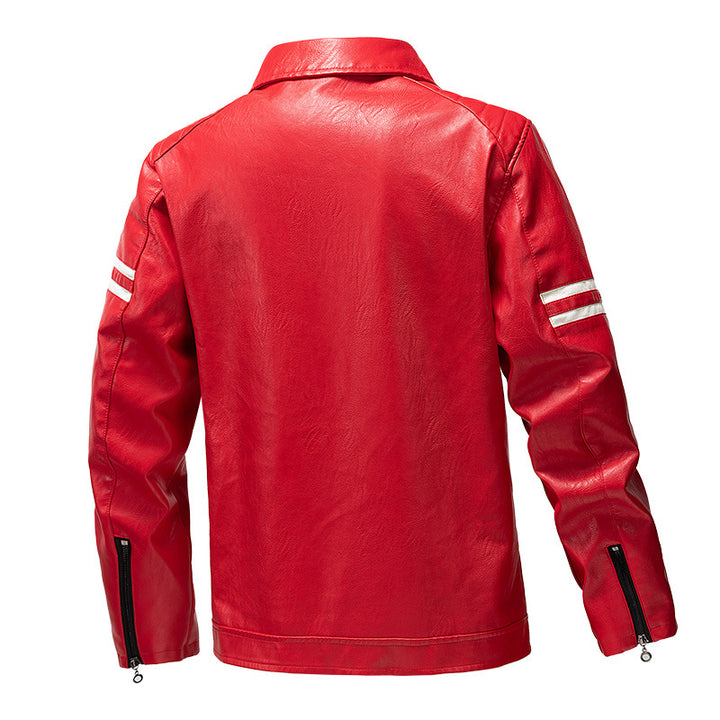 Men's Casual Synthetic Leather Jacket Lisslune