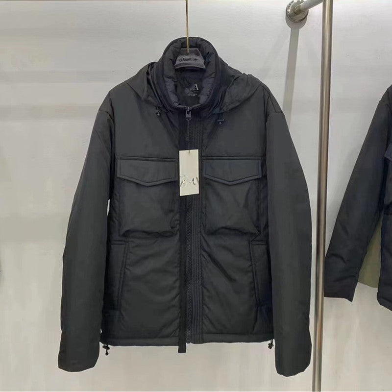 Men's Casual Outdoor Jacket with Removable Hood and Generous Pockets Lisslune