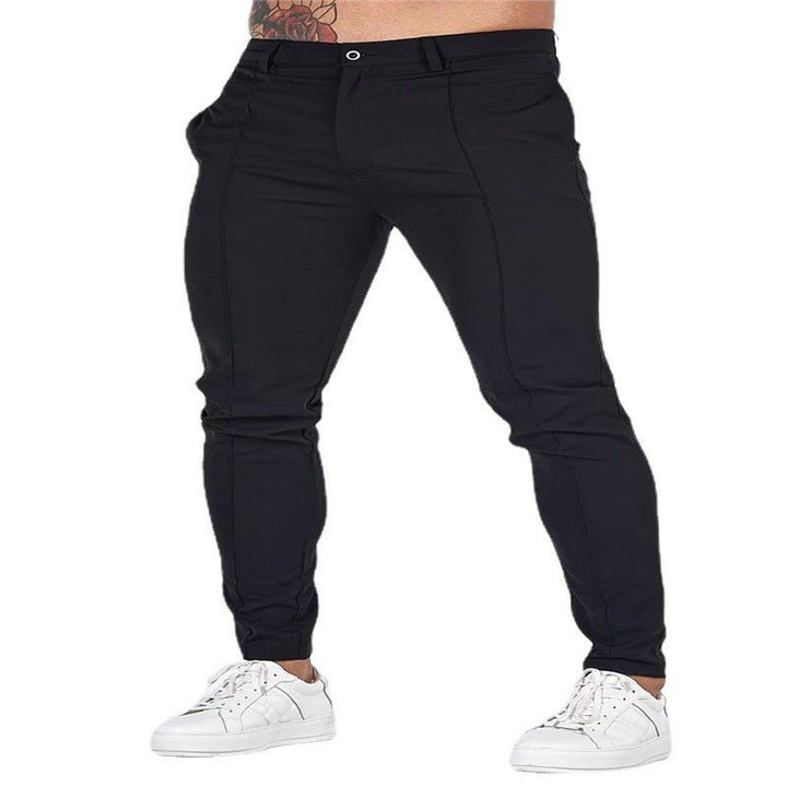 Men's Fashion Slim-Fit Jogging Pants with Elastic Waistband and Side Pockets Lisslune