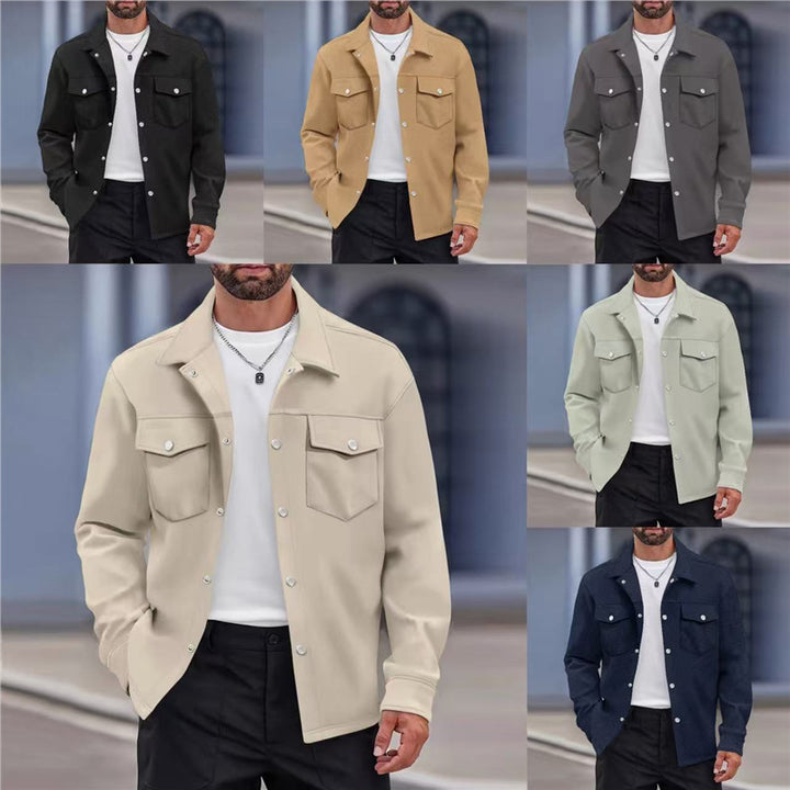Men's versatile leisure jacket with modern pockets and button details Lisslune
