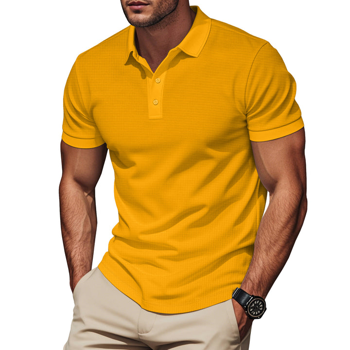 Men's polo shirt with textured design and comfortable collar Lisslune